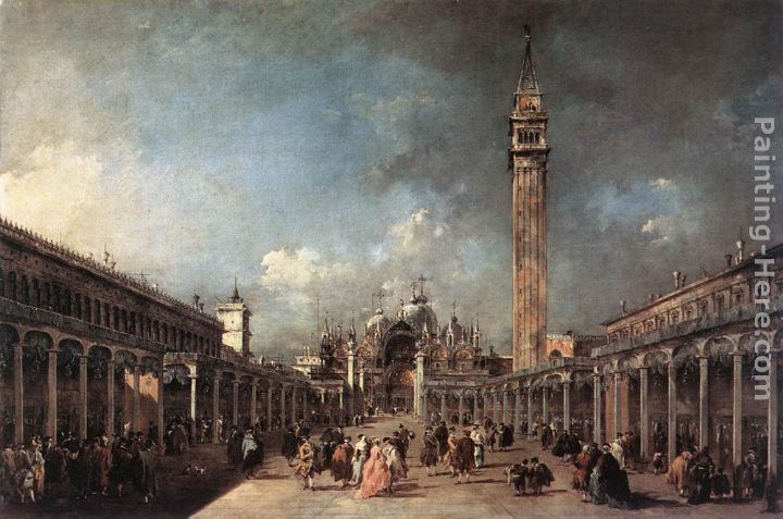 Piazza di San Marco painting - Francesco Guardi Piazza di San Marco art painting